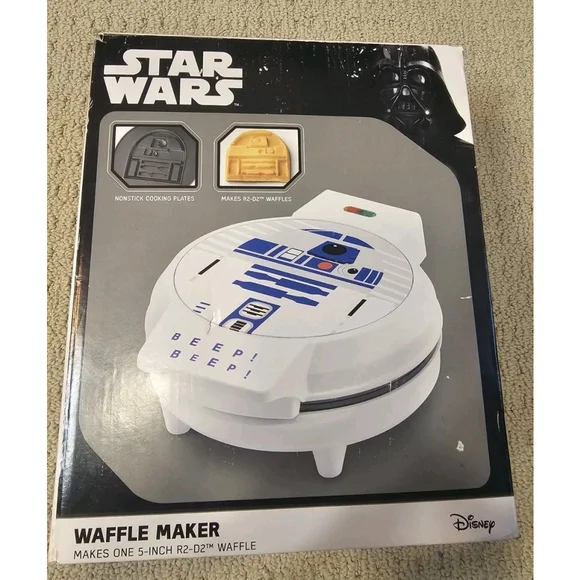 Star Wars R2-D2 5in Waffle Maker Disney - Non Stick Cooking Plates - Picture 3 of 7